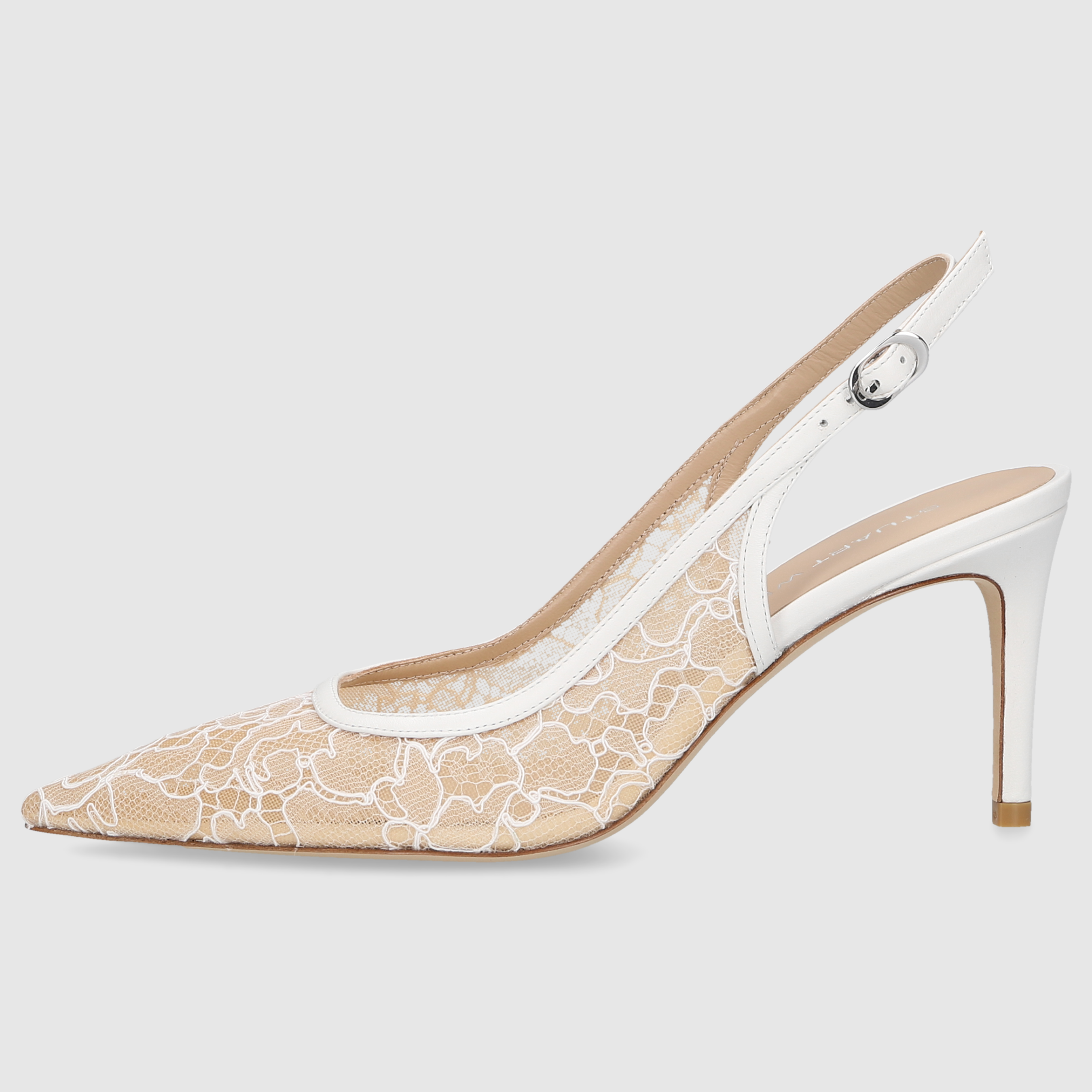 Stuart Weitzman Damen Pumps STUART POWER SLGBK 7 Blanco/Beige/Blanco