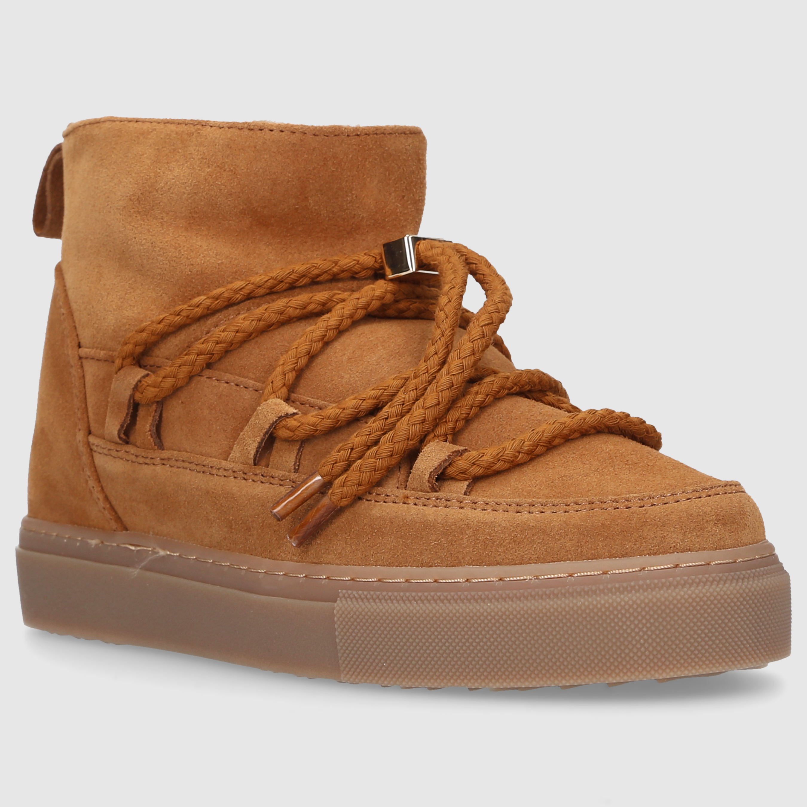 INUIKII Damen Stiefeletten CLASSIC LOW Veloursleder braun
