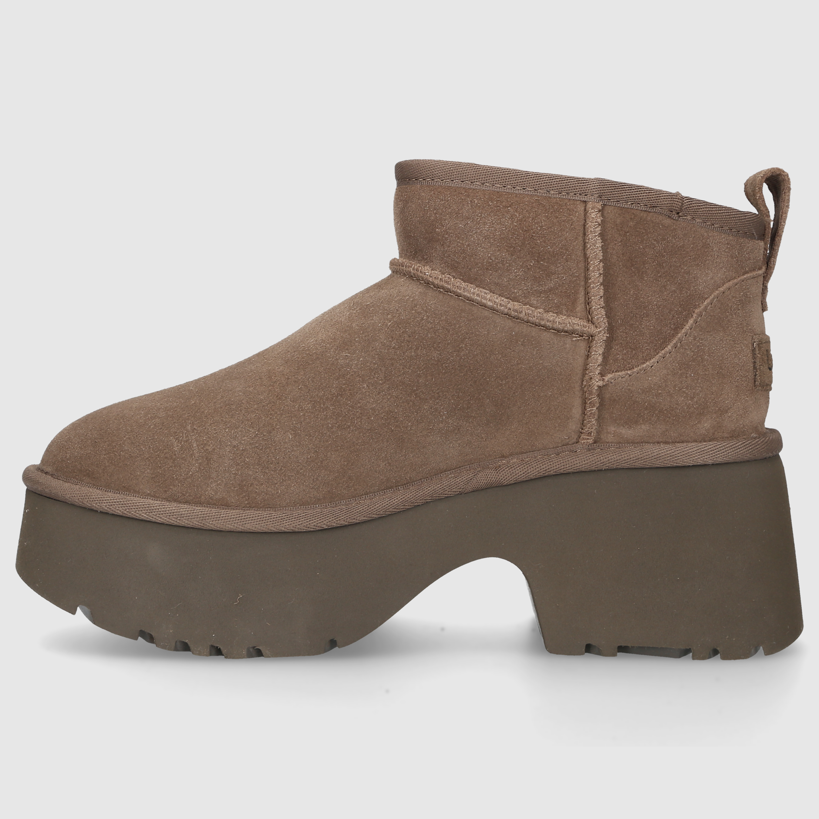 UGG Damen Stiefeletten CLASSIC ULTRA MINI NEW HEIGHTS Veloursleder dunkelbraun