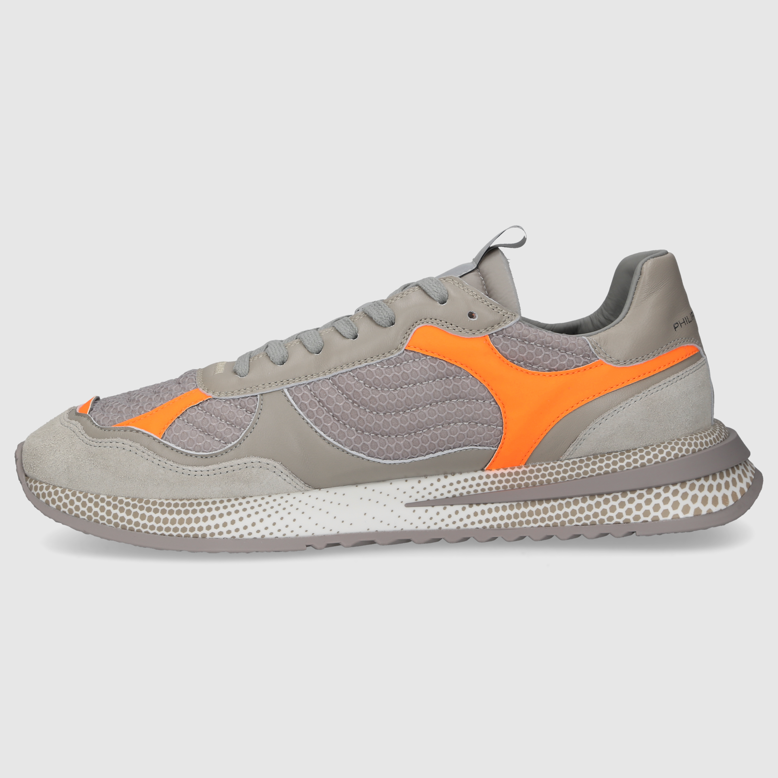 Philippe Model Herren SNEAKER OYLU GRAU-ORANGE