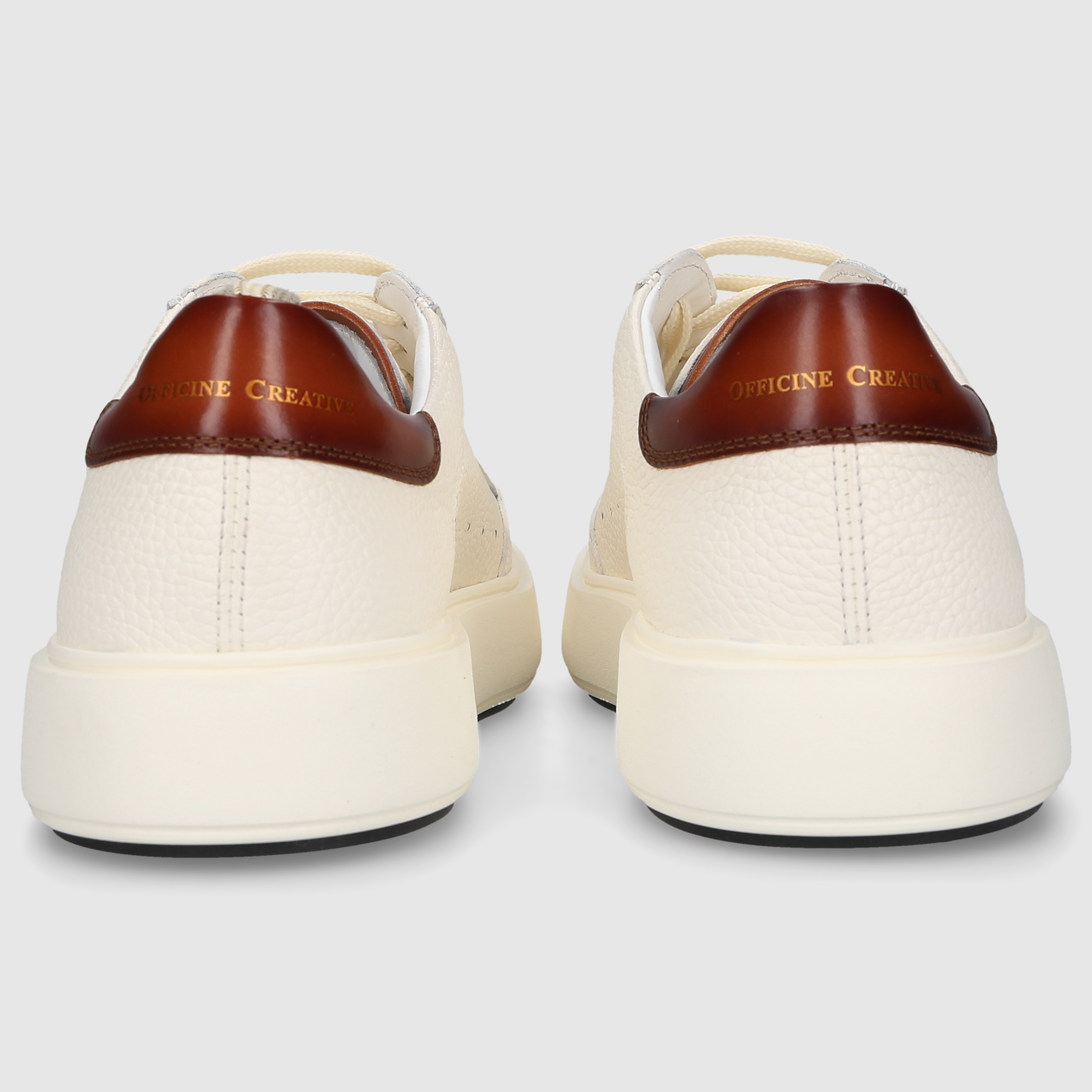 Officine Creative Herren Sneaker SEQUEL/001 Bianco/ Dk Tan