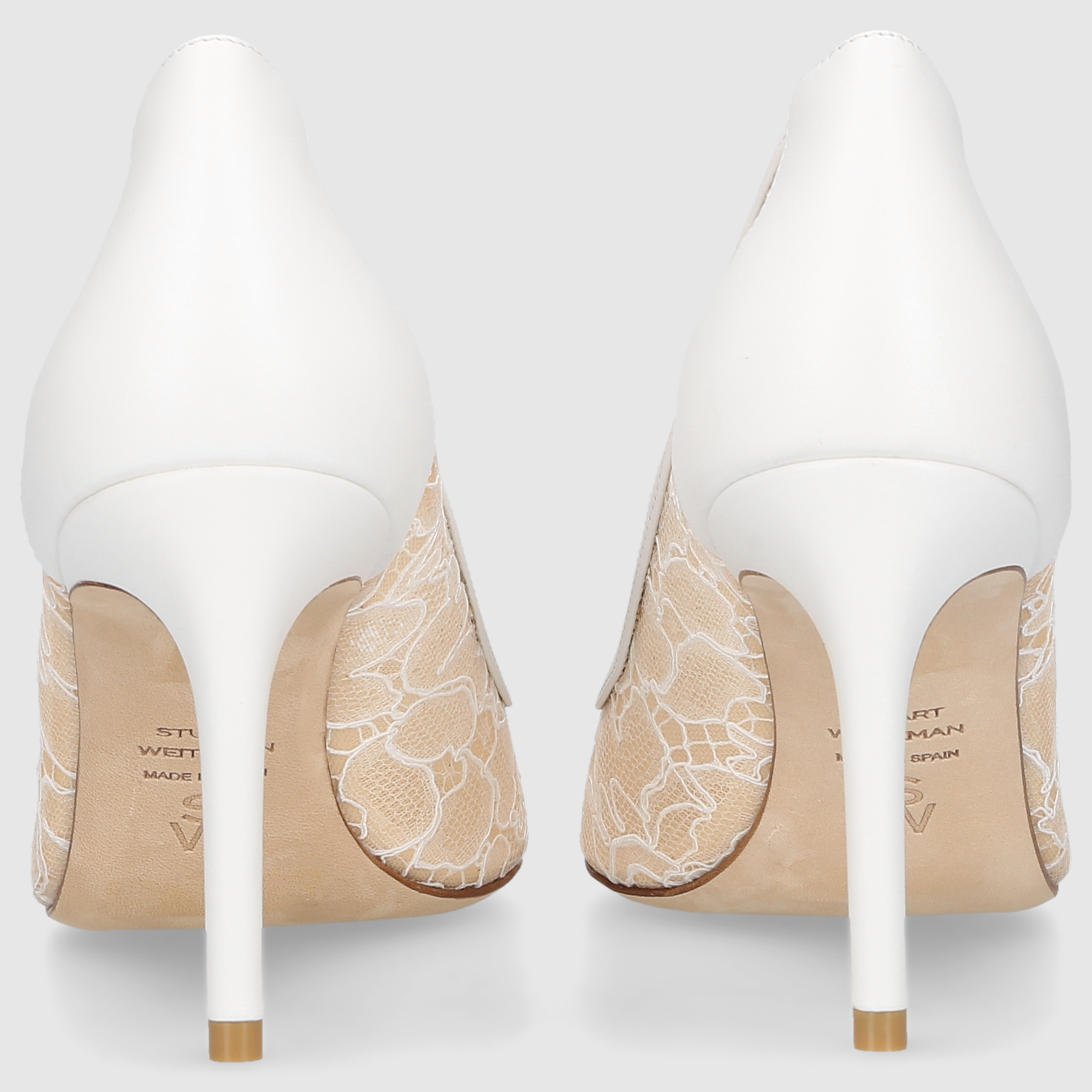 Stuart Weitzman Damen Pumps STUART POWER 85 Blanco/Beige/Blanco