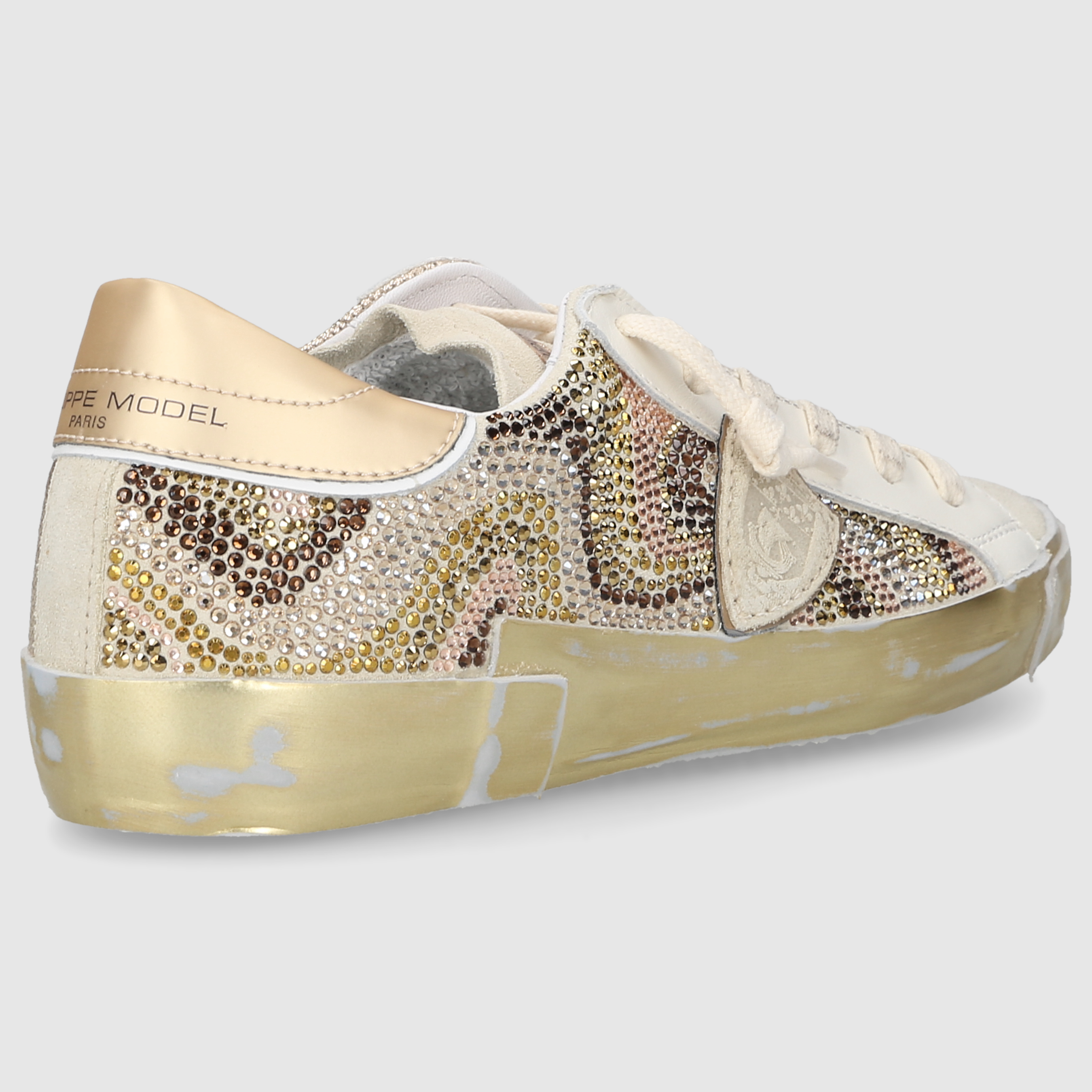 Philippe Model Damen SNEAKER PRLD BEIGE-GOLD