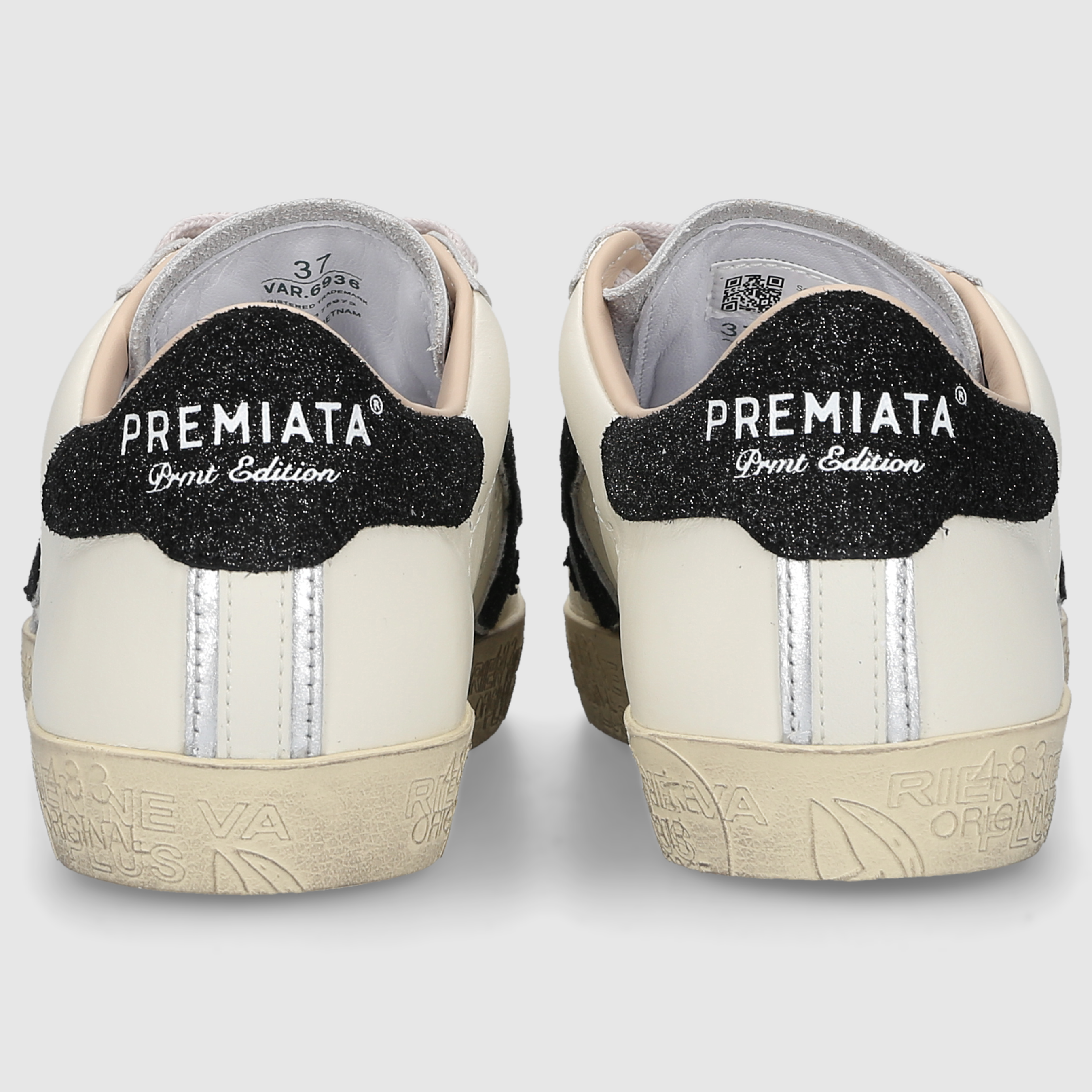Premiata Damen Sneaker STEVEND-VAR 6936 Off White+Silver