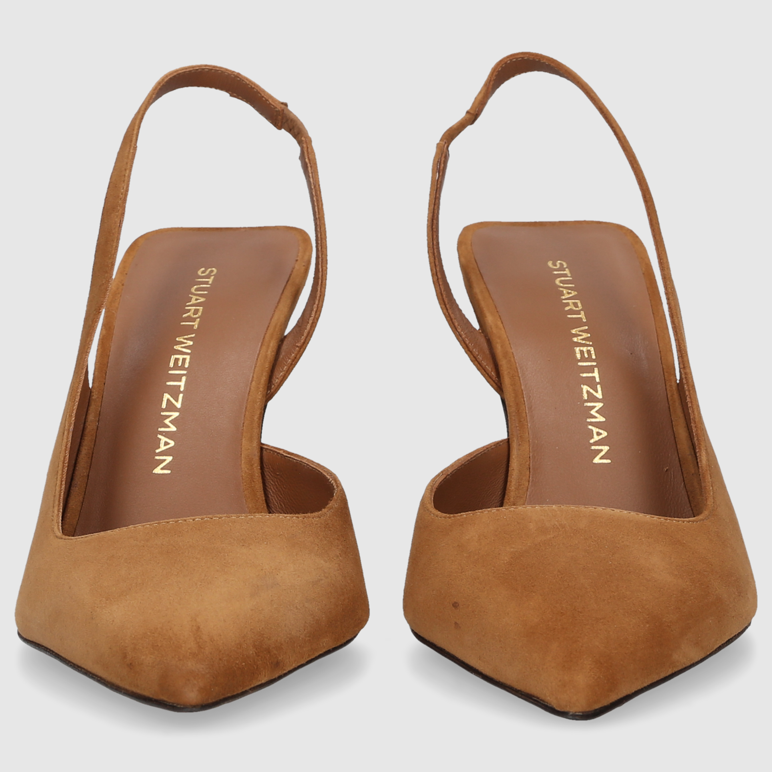 Stuart Weitzman Damen Pumps VNNIE 85 DRSAY SLNGB Toasted Almond