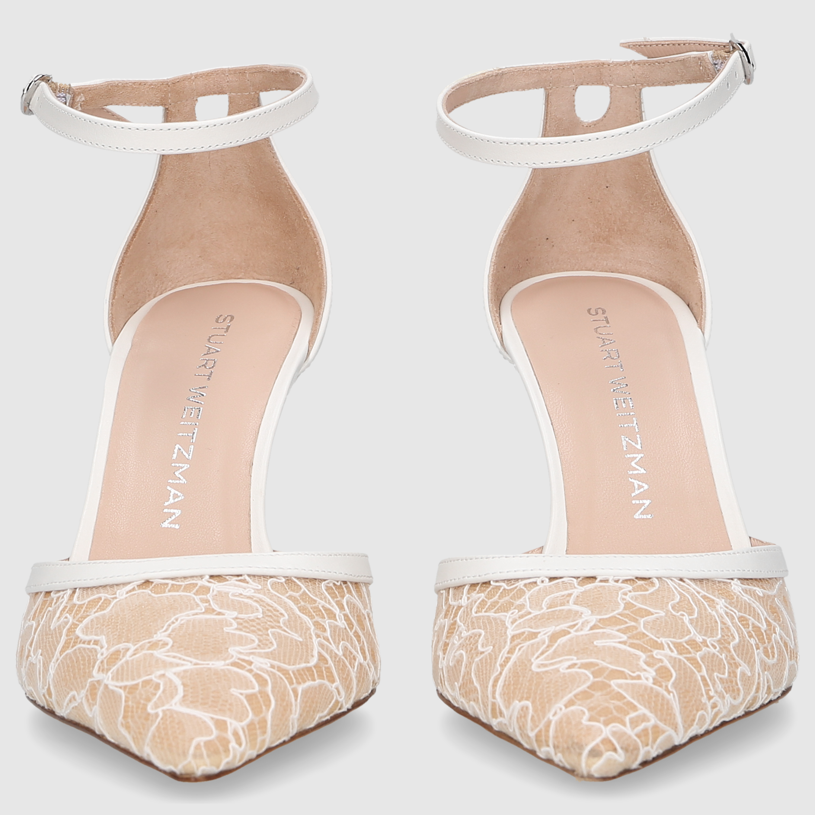 Stuart Weitzman Damen Pumps STUART POWER STRAP 8 Blanco/Beige/Blanco