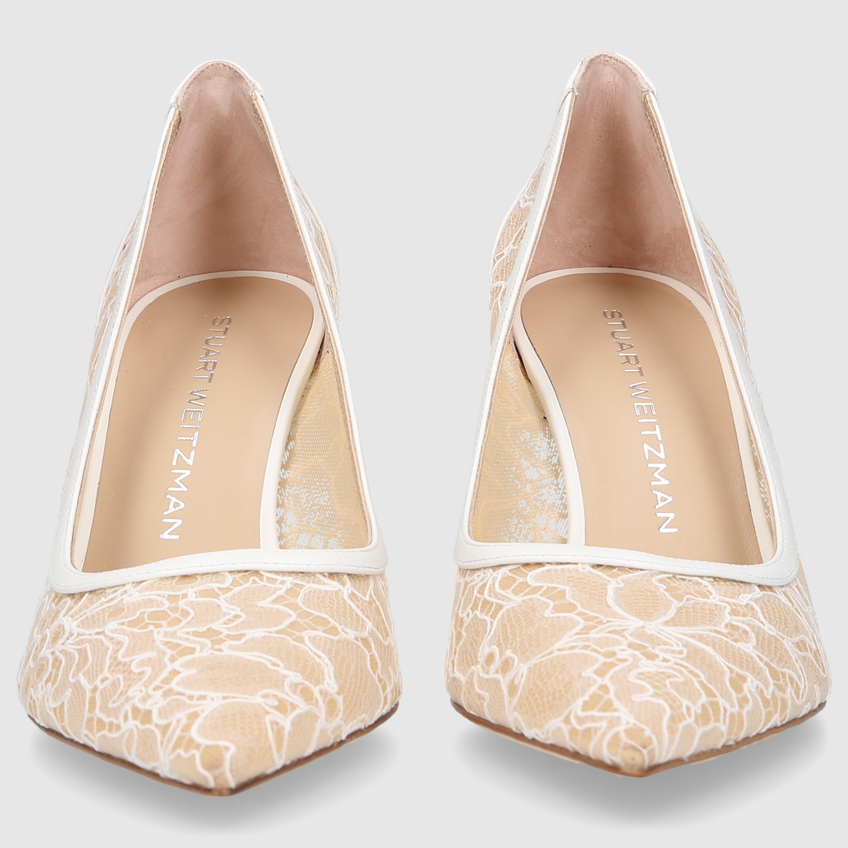 Stuart Weitzman Damen Pumps STUART POWER 85 Blanco/Beige/Blanco