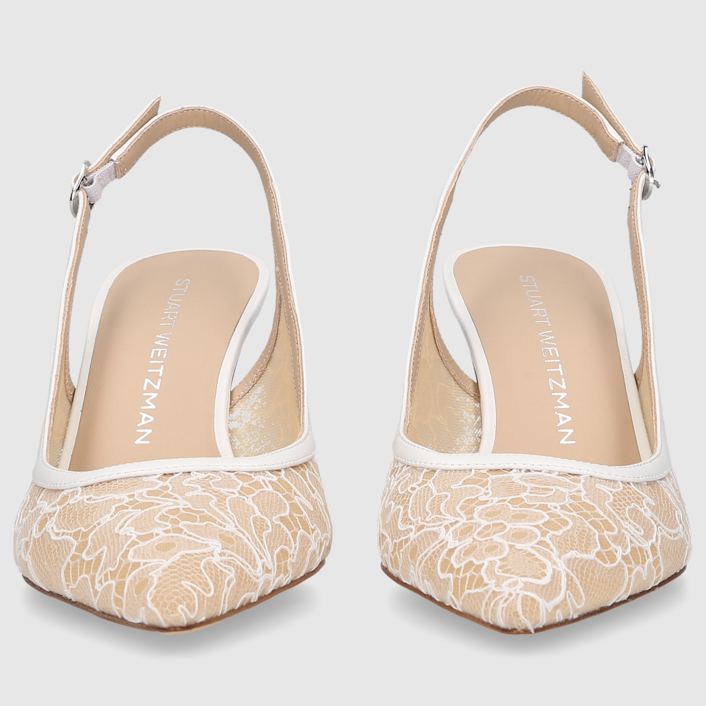 Stuart Weitzman Damen Pumps STUART POWER SLGBK 7 Blanco/Beige/Blanco