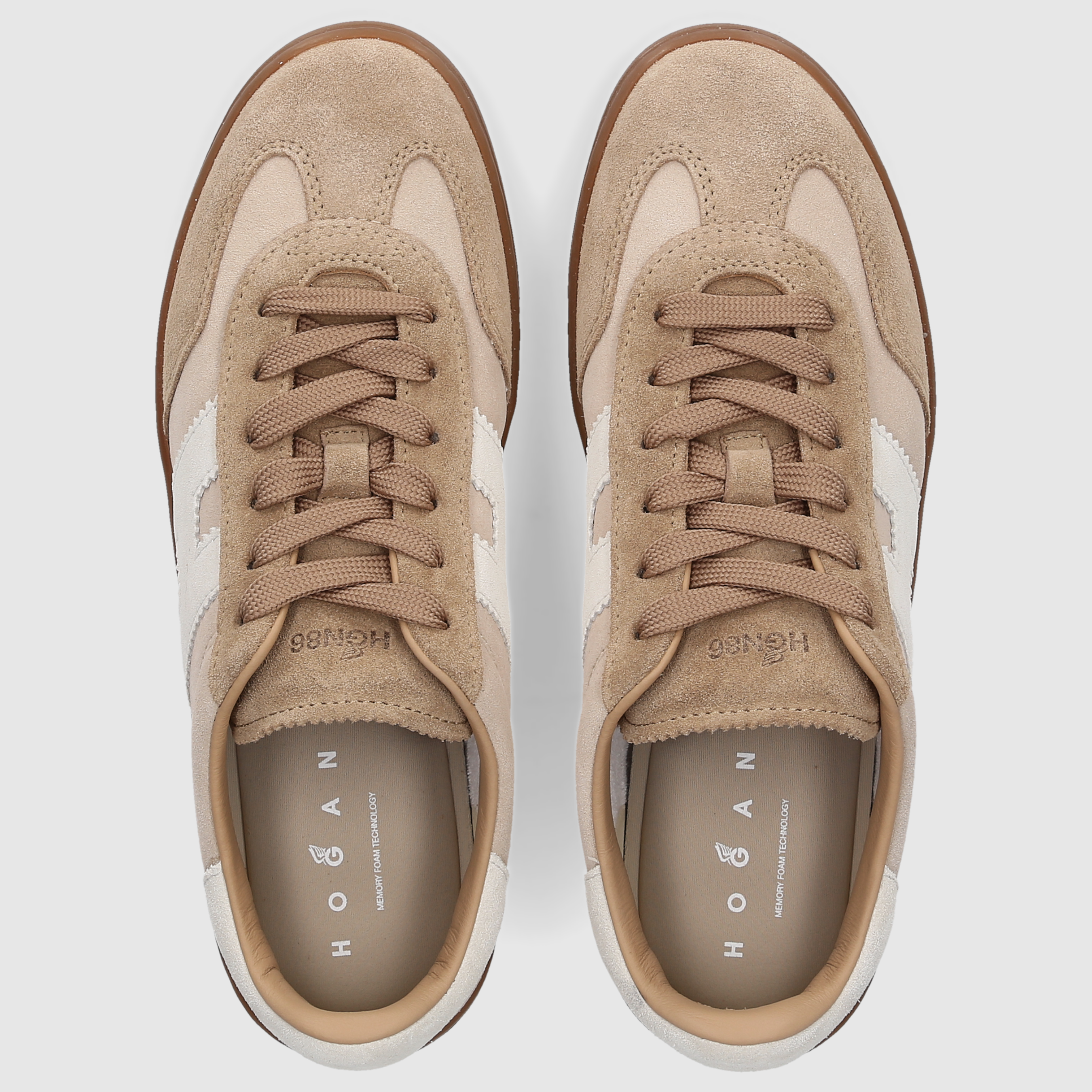 damenfahrrad beige braun Hogan Damen Sneaker HXW6470FB6TTQ7 BEIGE-BRAUN