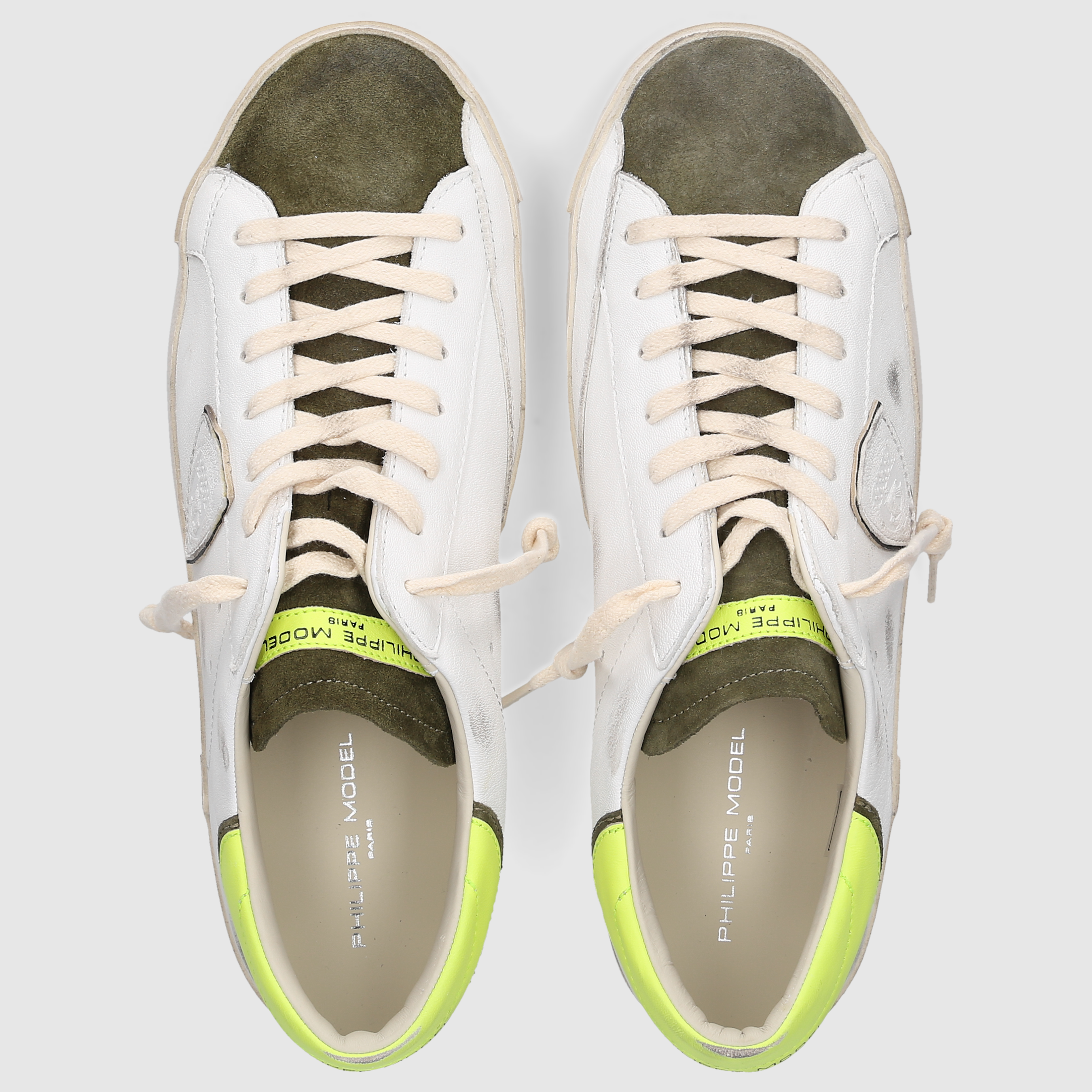Philippe Model Herren Schuhe PRSX LOW MAN White/Military
