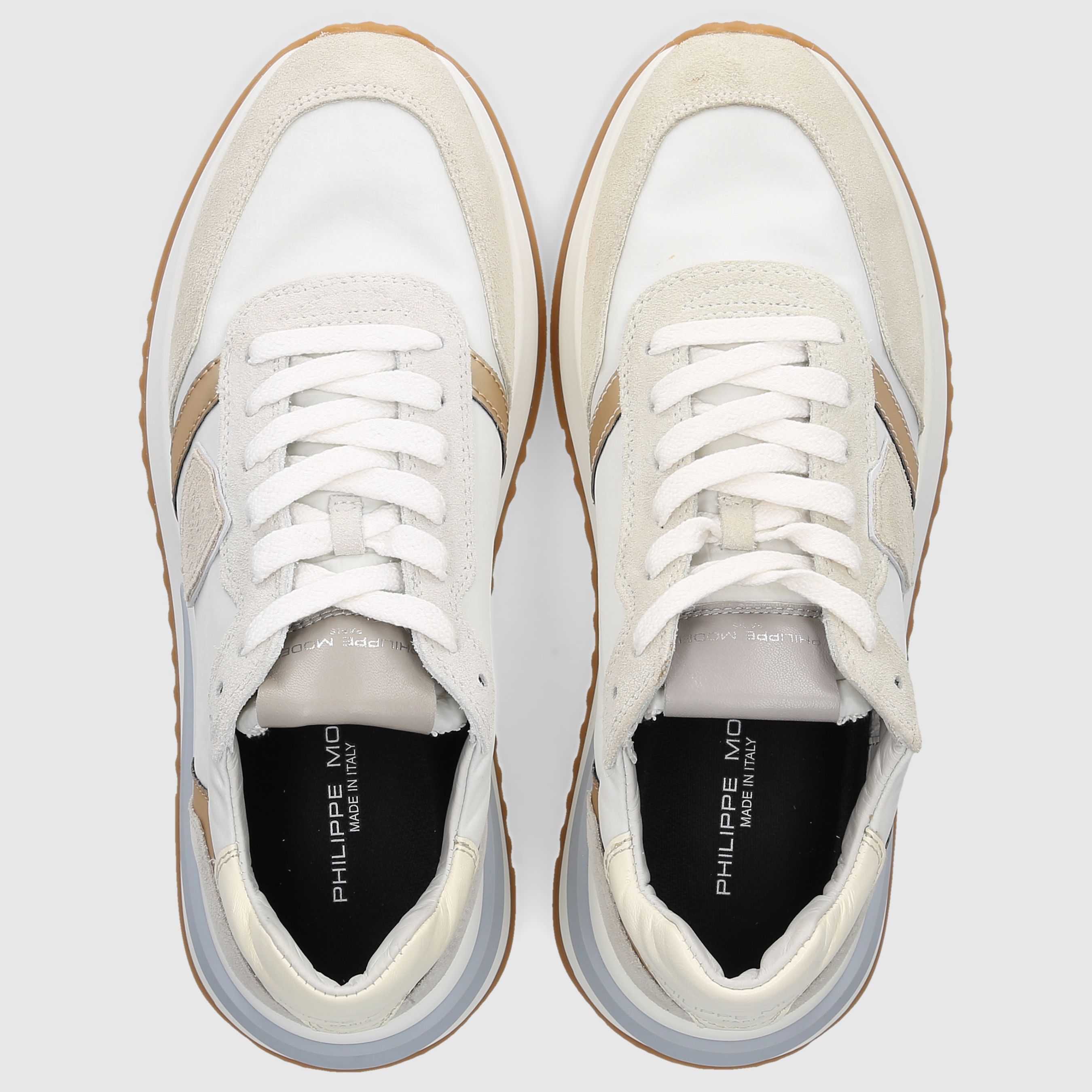 Philippe Model Damen Schuhe TROPEZ 2.1 LOW WOMAN White/Gold