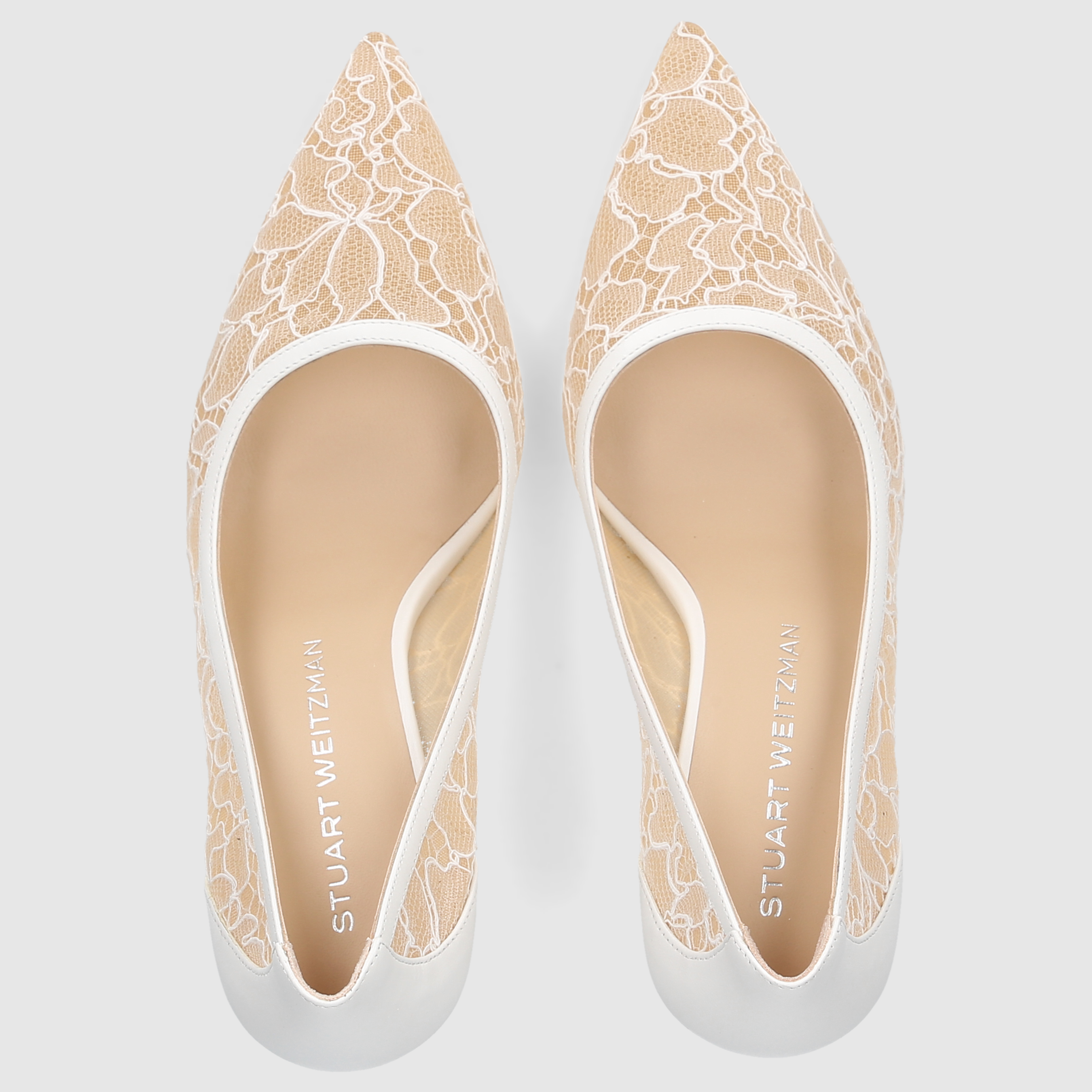 Stuart Weitzman Damen Pumps STUART POWER 85 Blanco/Beige/Blanco