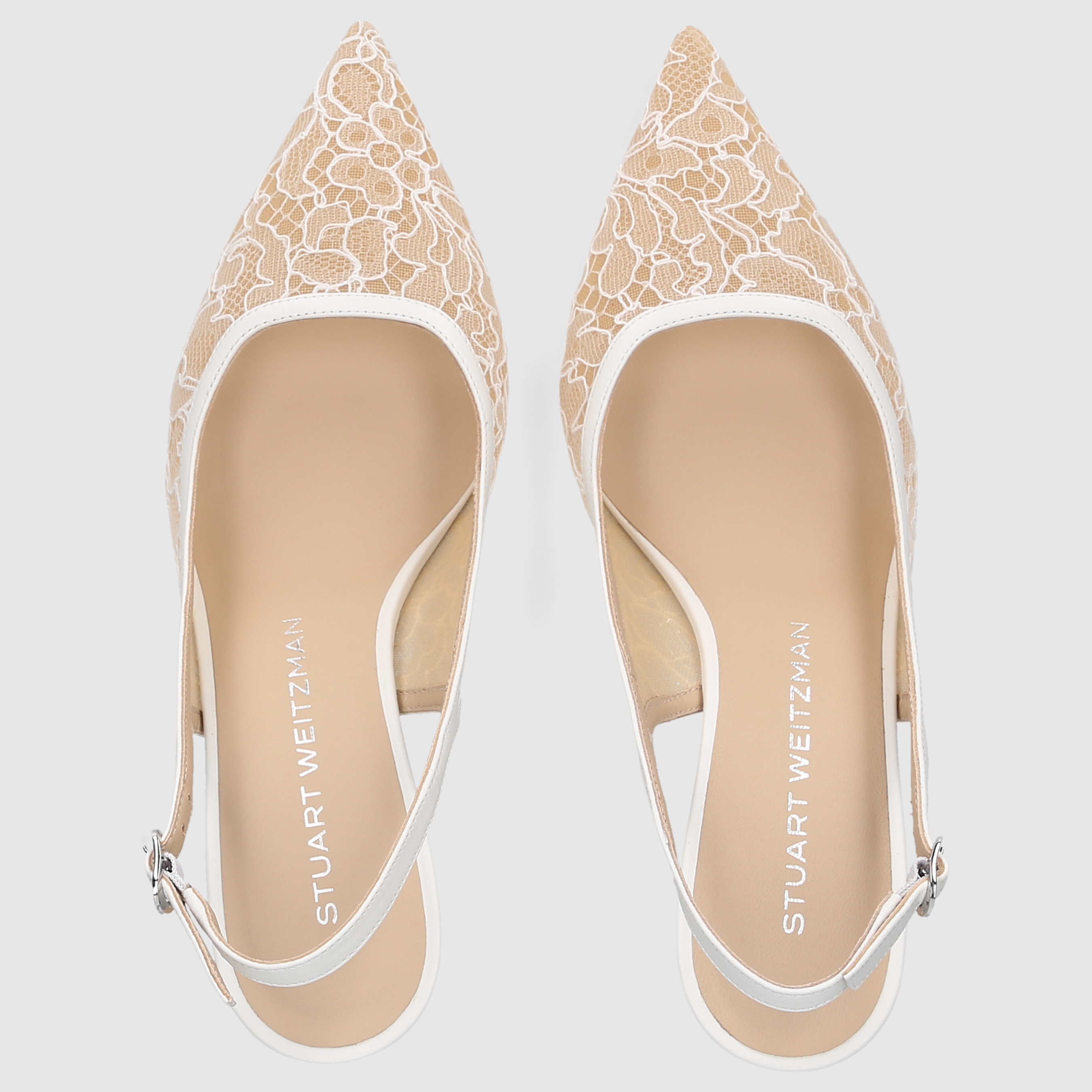 Stuart Weitzman Damen Pumps STUART POWER SLGBK 7 Blanco/Beige/Blanco