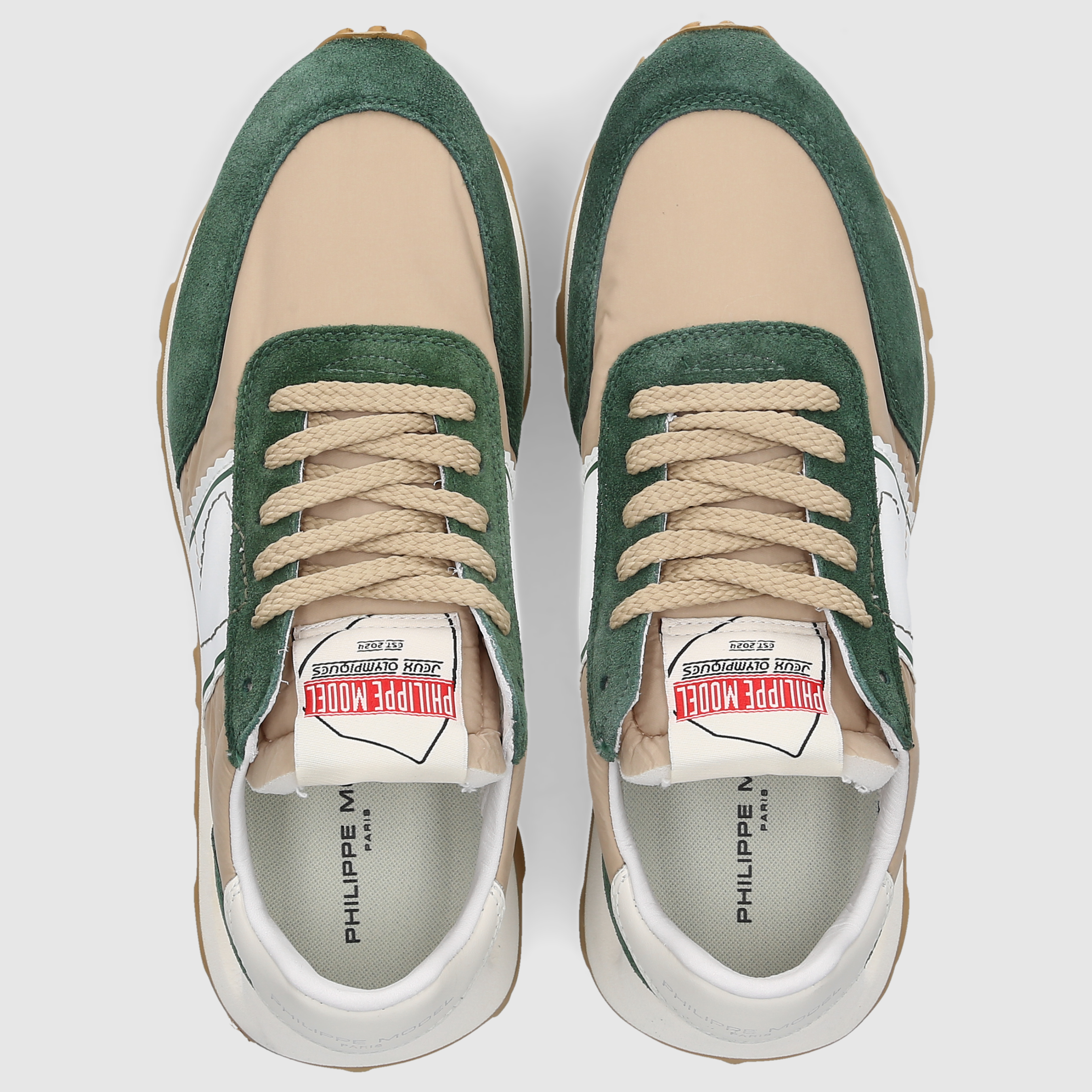 Philippe Model Damen Schuhe TOUR LOW WOMAN Sand/Green