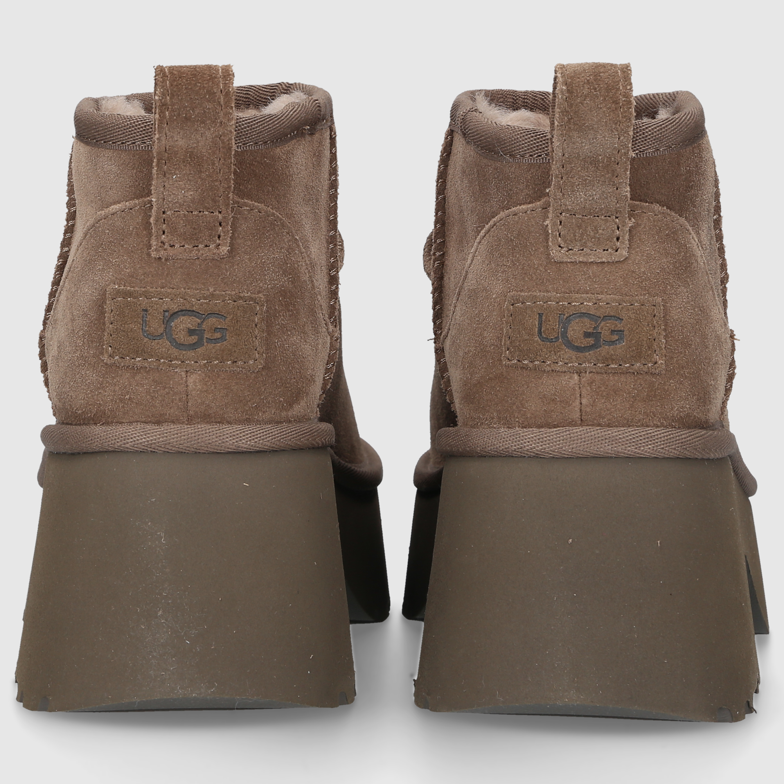 UGG Damen Stiefeletten CLASSIC ULTRA MINI NEW HEIGHTS Veloursleder dunkelbraun