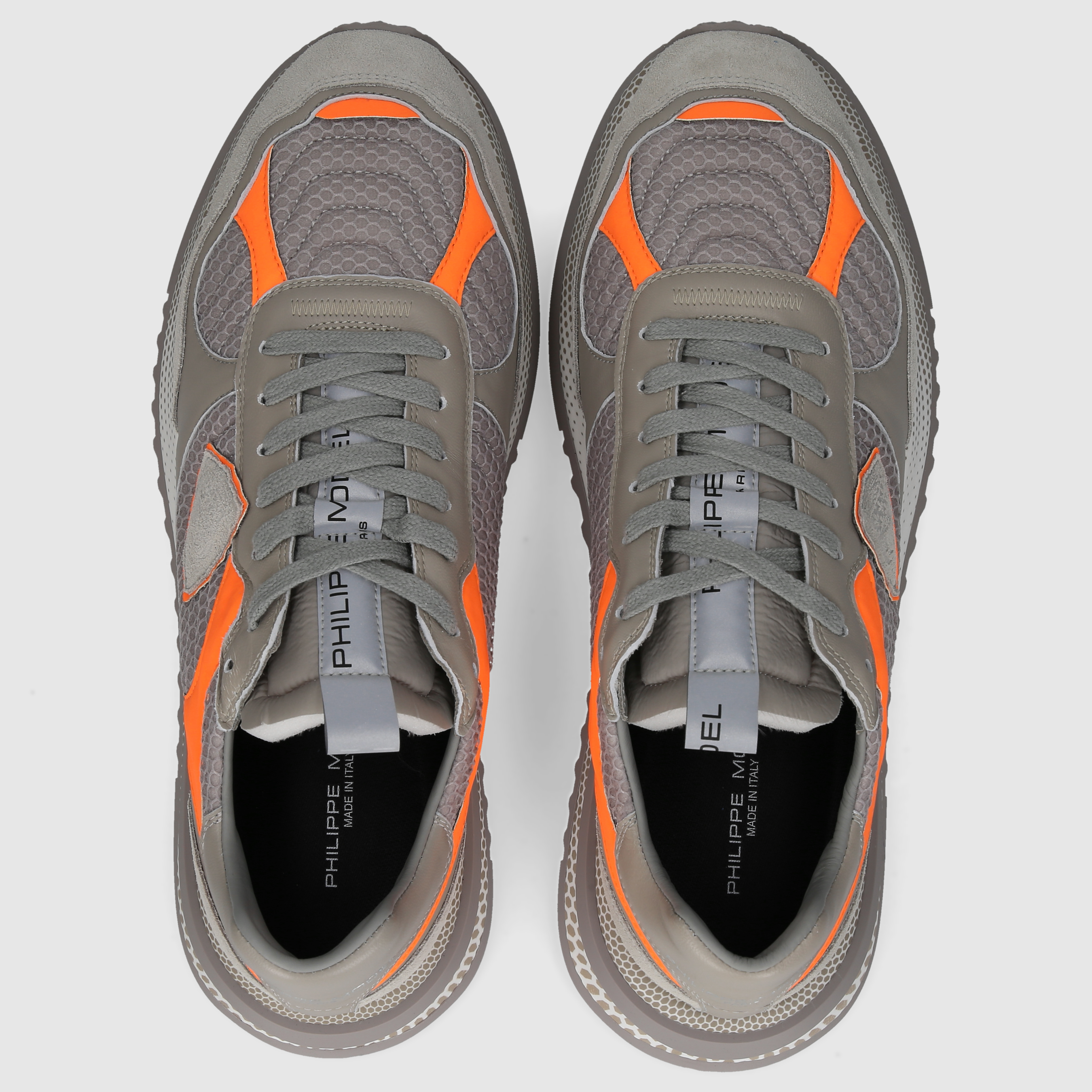 Philippe Model Herren SNEAKER OYLU GRAU-ORANGE