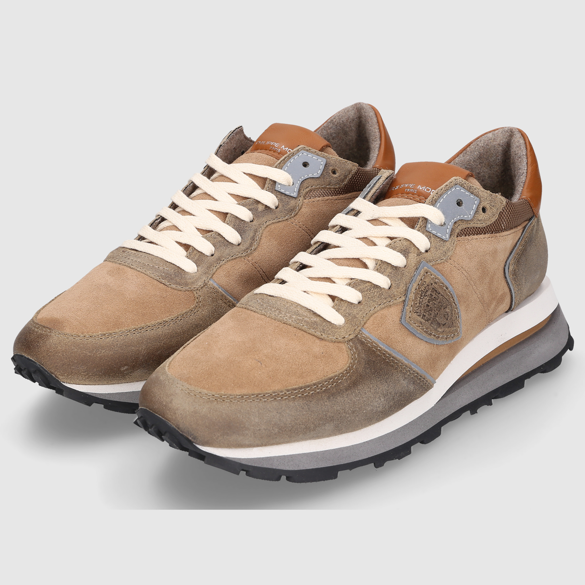 Philippe Model Herren Sneaker TROPEZ HAUTE LOW MAN Brown