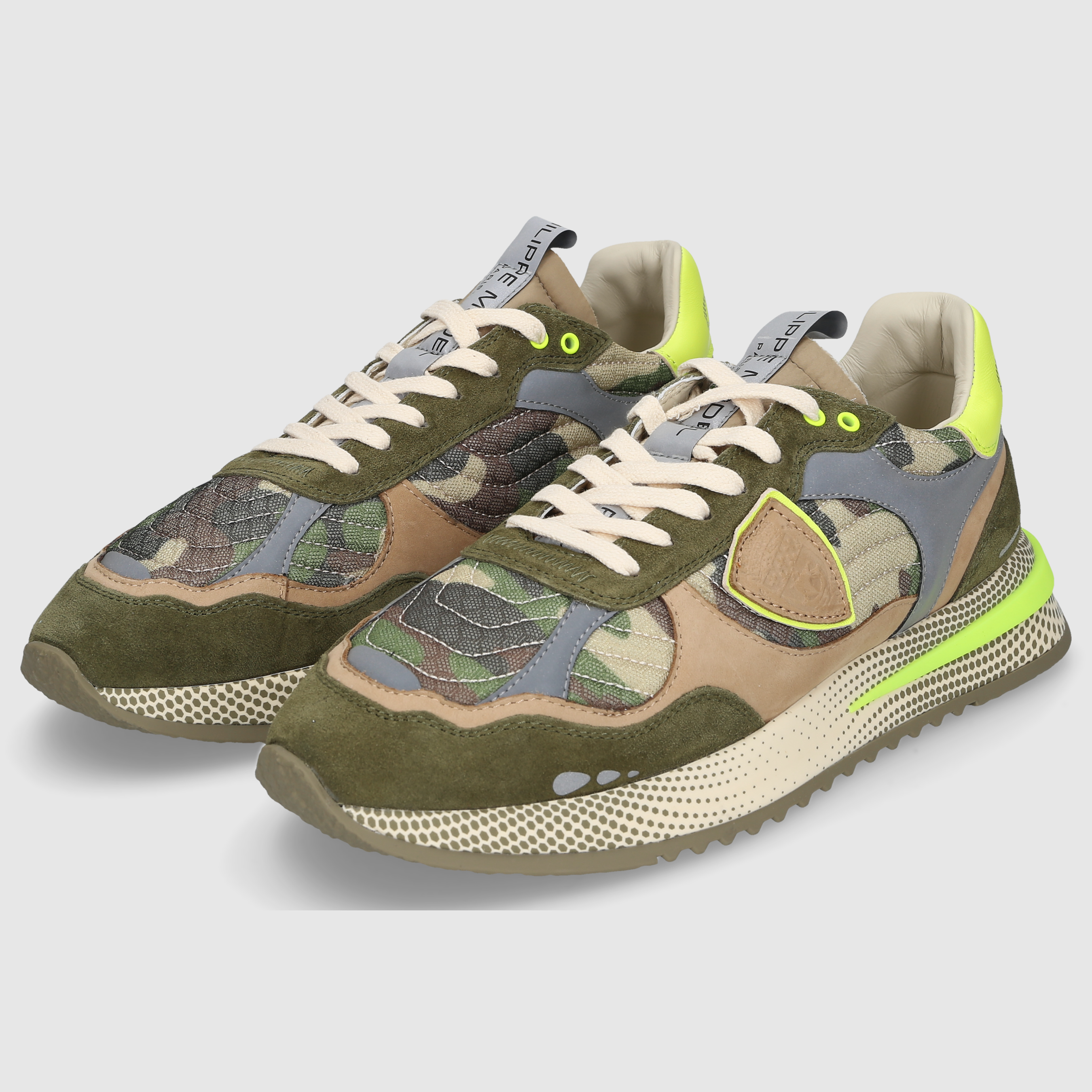 Philippe Model Herren Sneaker OLYMPIQUE LOW MAN Green/Yellow