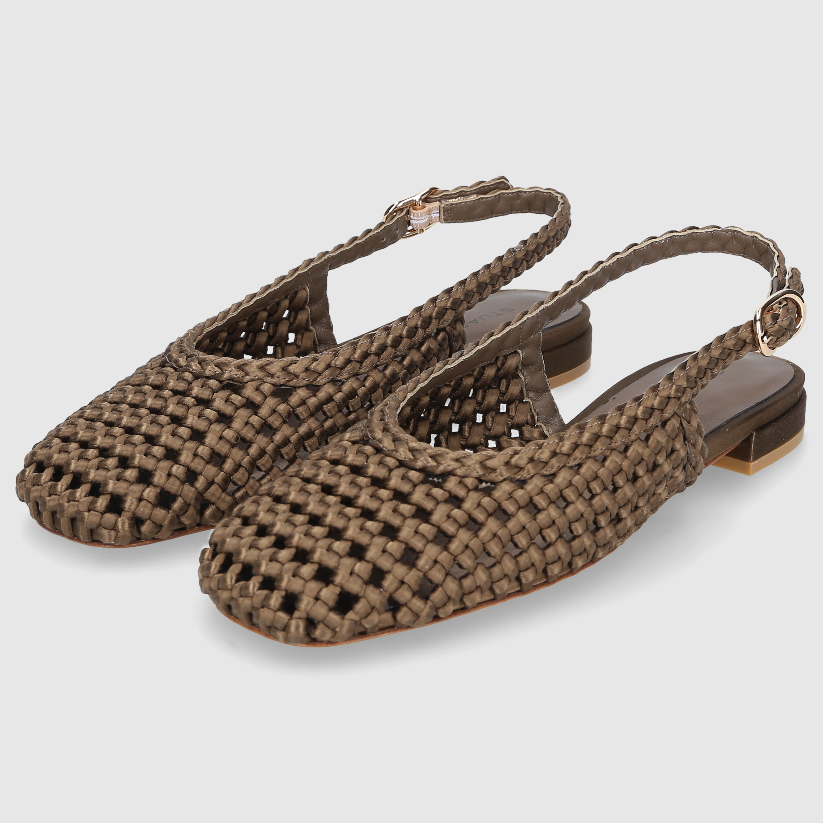 Stuart Weitzman Damen Loafer MARINA SLINGBACK Golden Olive