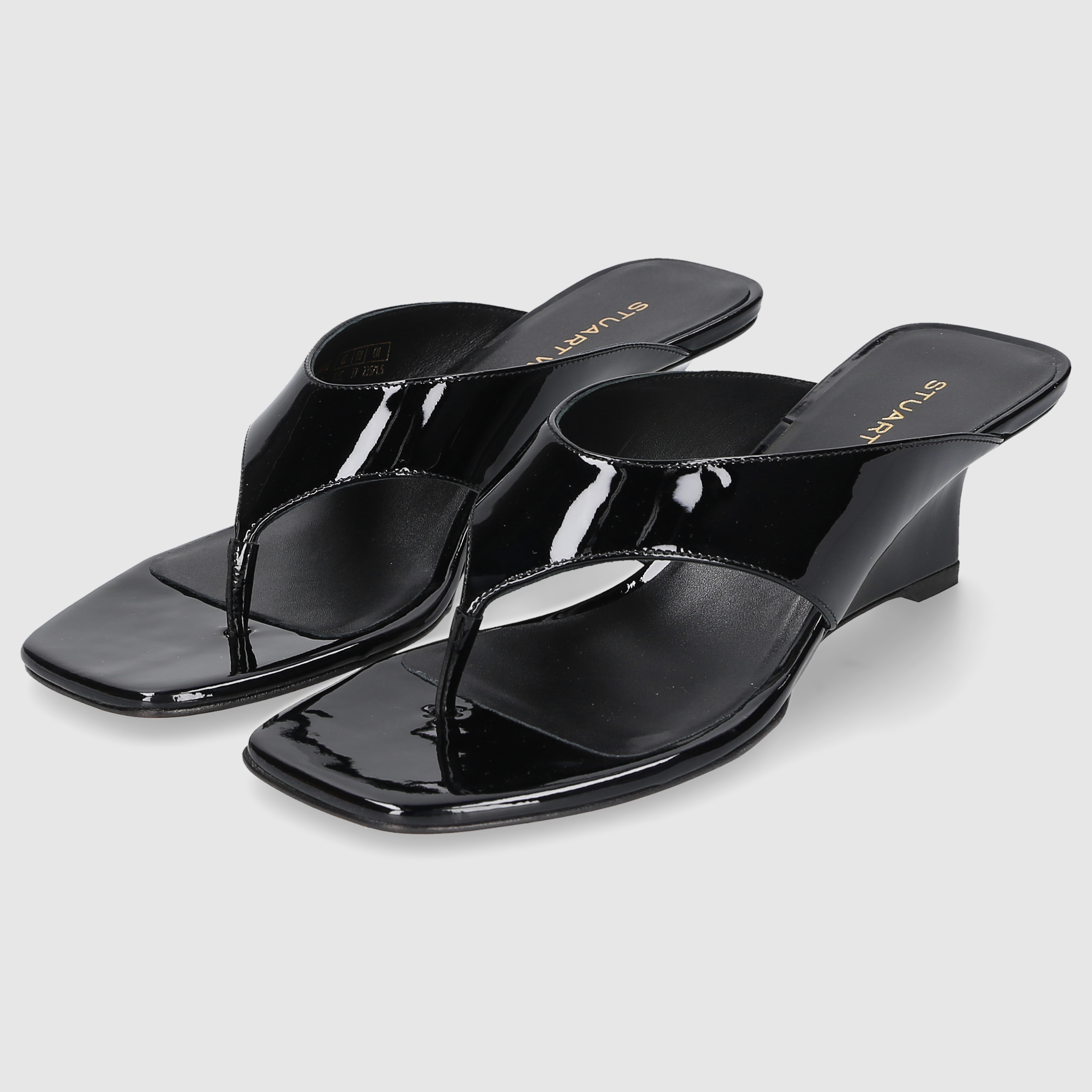 Stuart Weitzman Damen Sandale VINNIE WEDGE THONG 5 Black