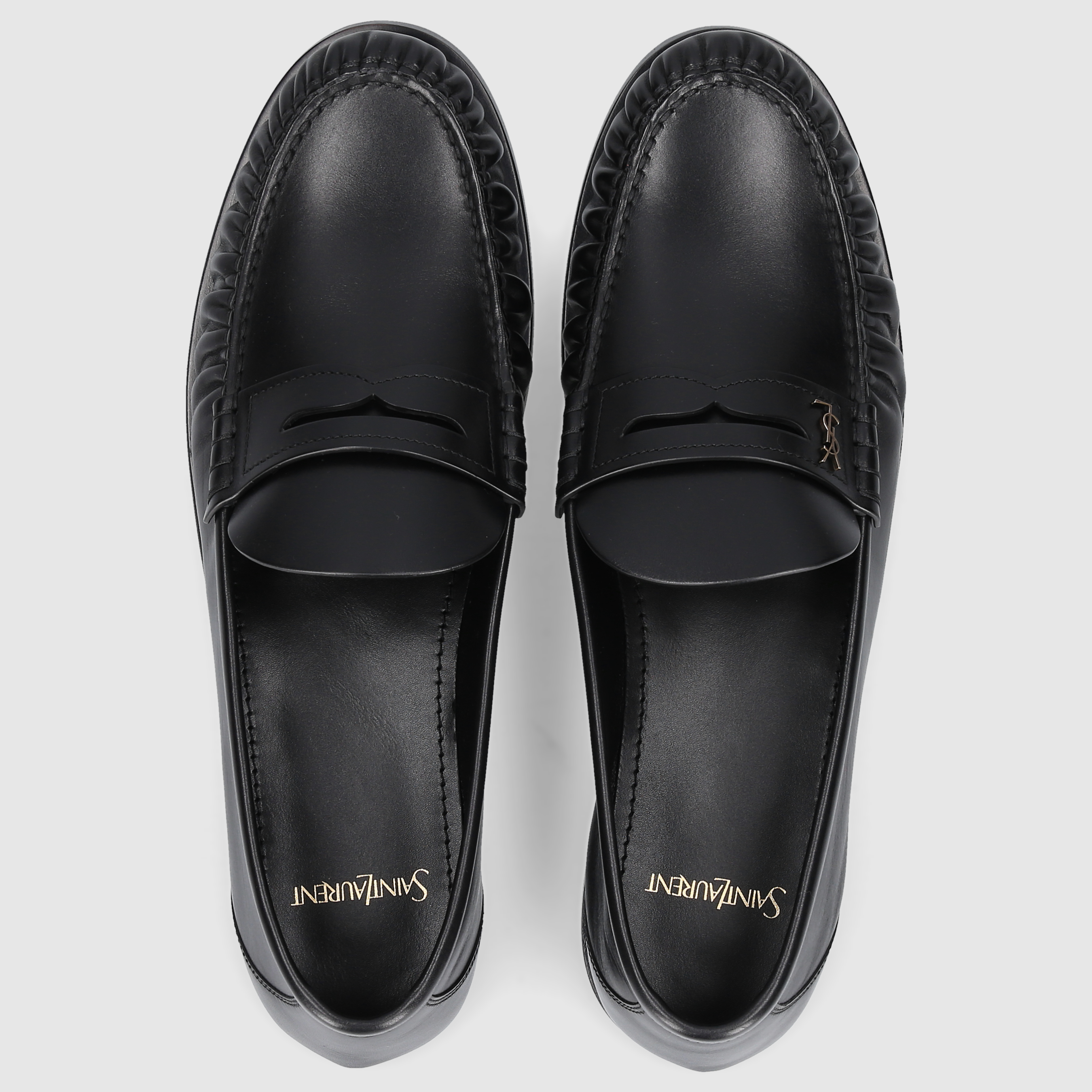 Saint Laurent Herren Slipper 820618 Schwarz