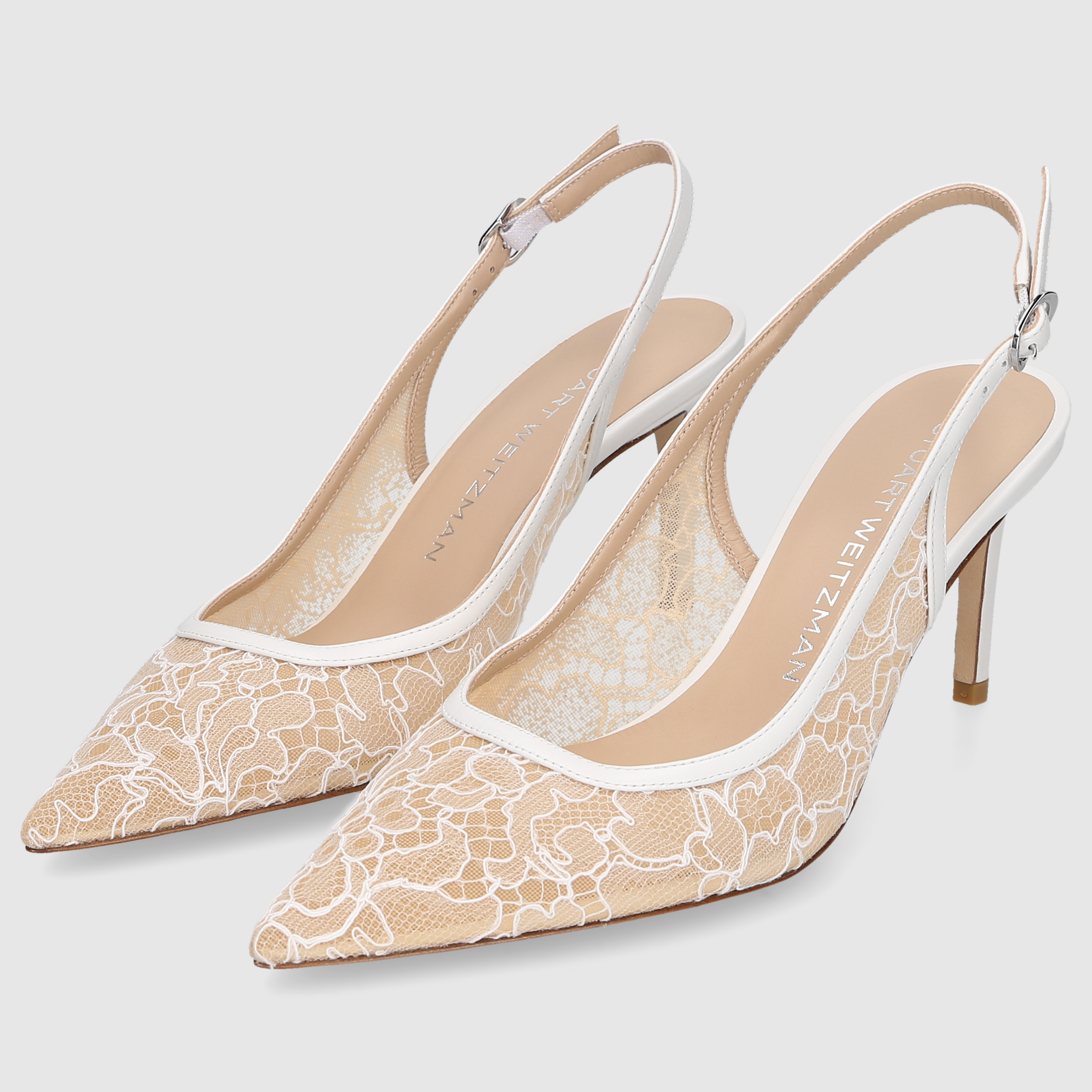 Stuart Weitzman Damen Pumps STUART POWER SLGBK 7 Blanco/Beige/Blanco