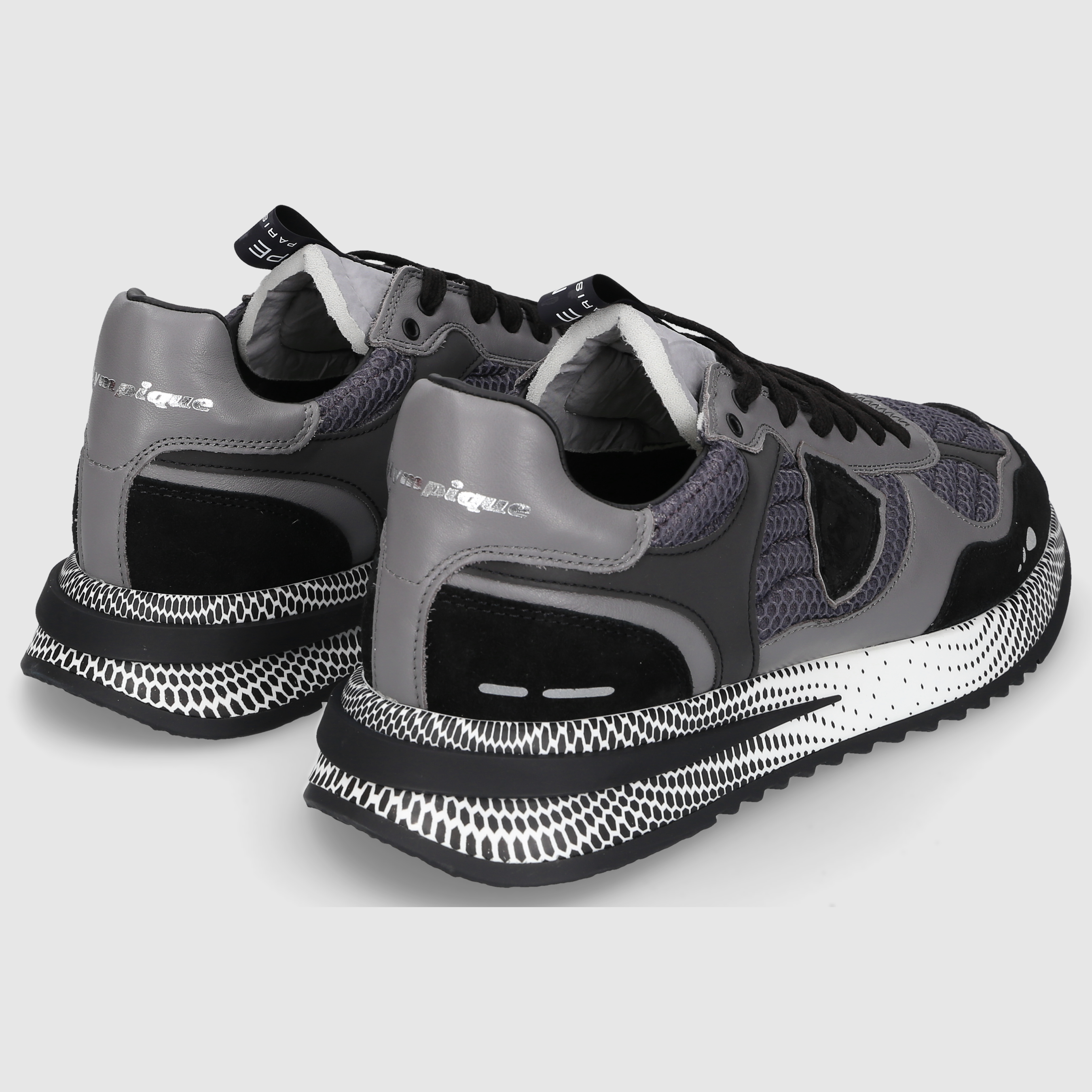 Philippe Model Herren Sneaker OLYMPIQUE LOW MAN Black/Grey