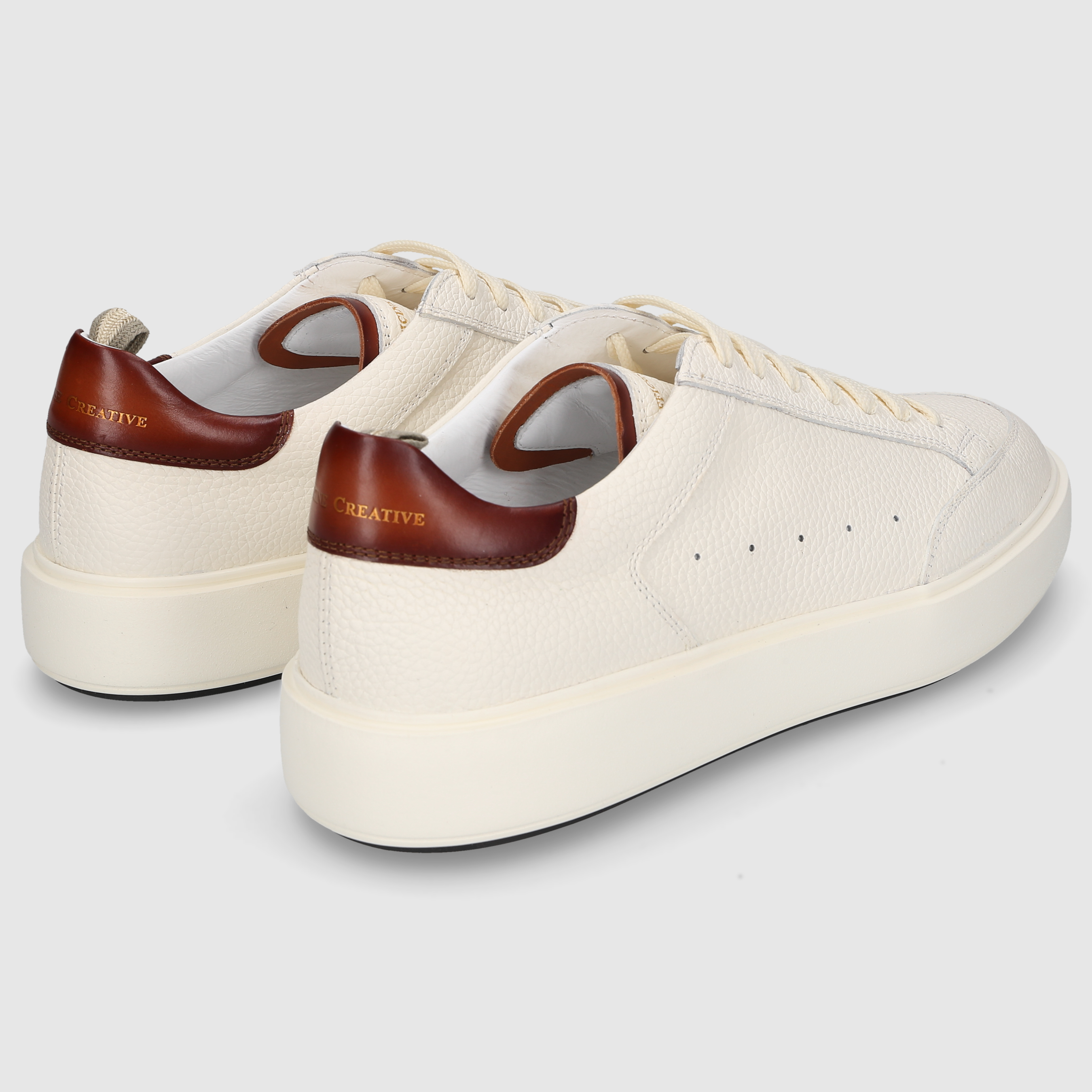 Officine Creative Herren Sneaker SEQUEL/001 Bianco/ Dk Tan