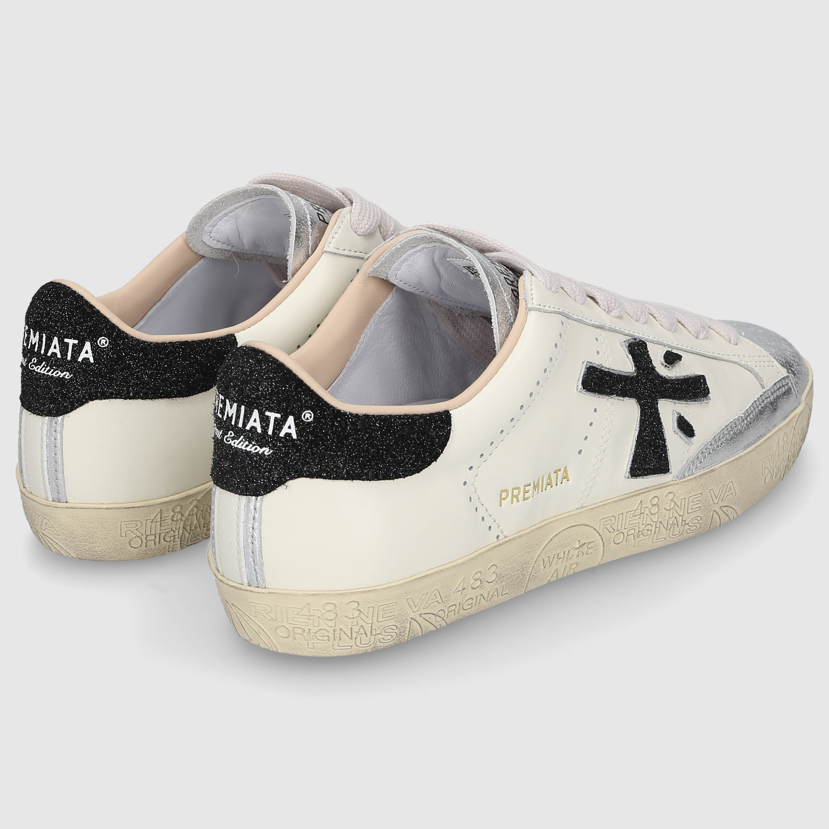 Premiata Damen Sneaker STEVEND-VAR 6936 Off White+Silver