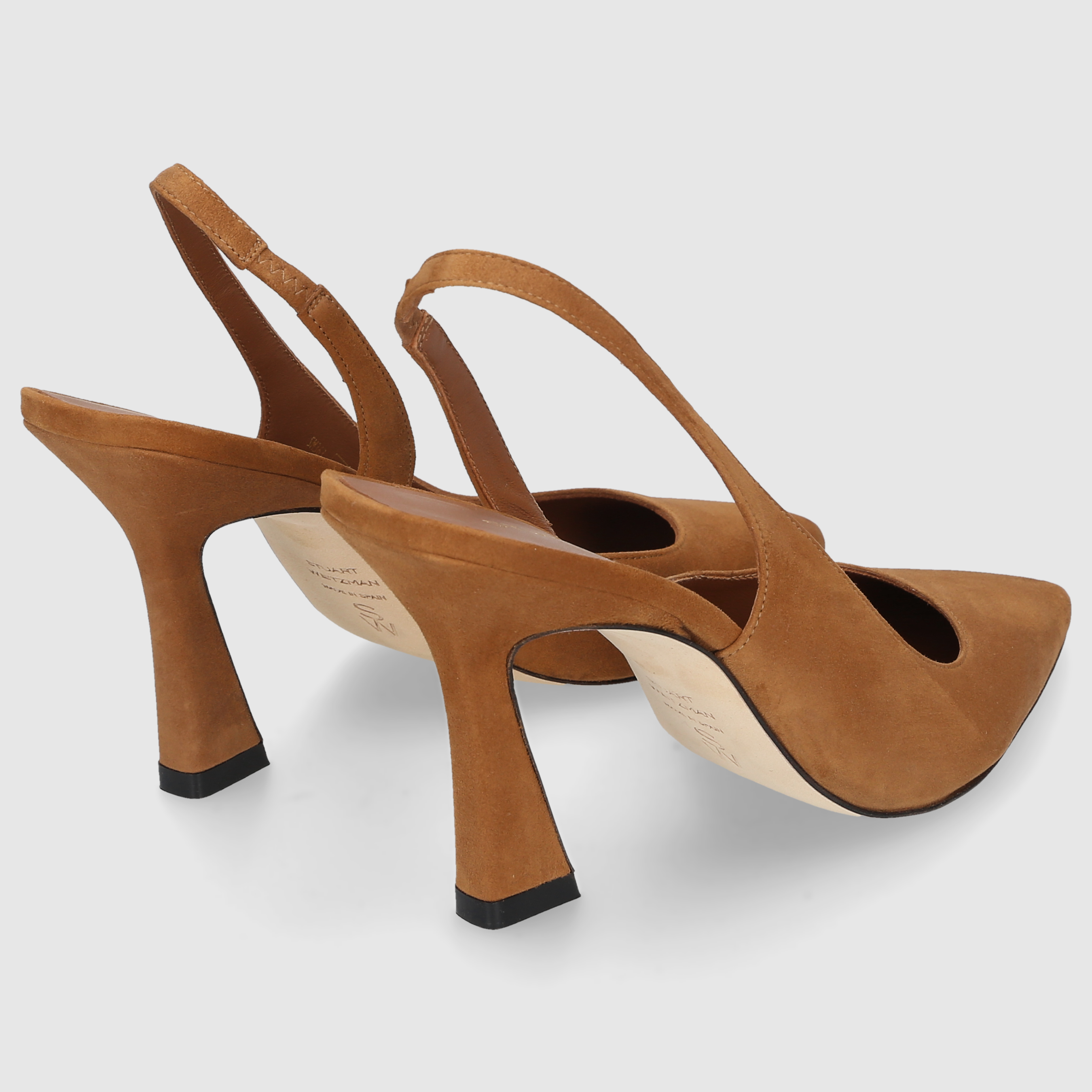 Stuart Weitzman Damen Pumps VNNIE 85 DRSAY SLNGB Toasted Almond