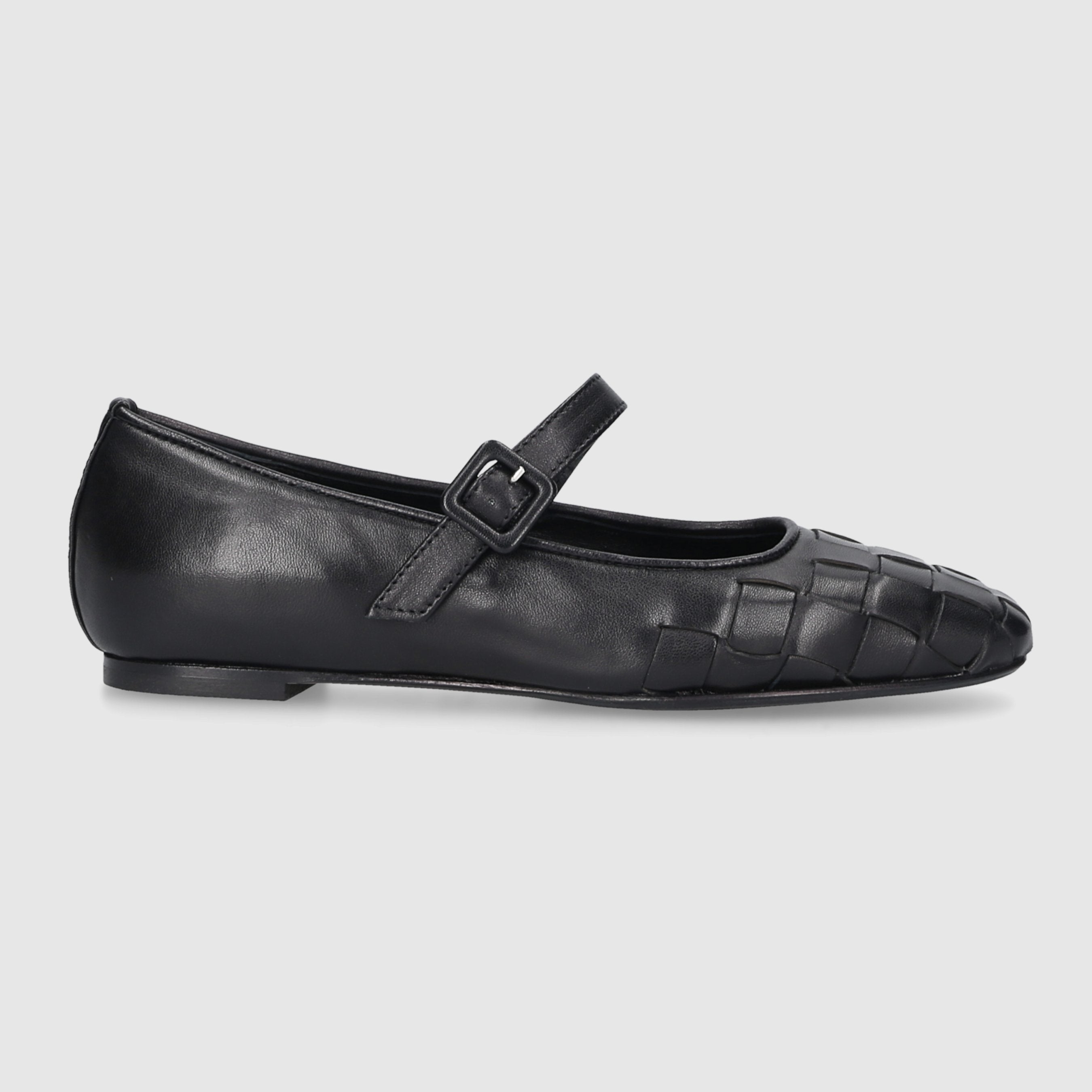 EN AVANT Damen Ballerinas BL2406 Kalbsleder schwarz