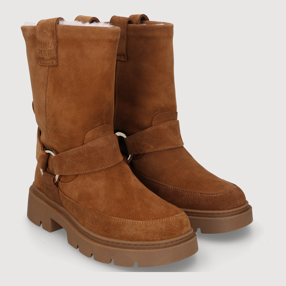 Inuikii Damen Boot BIKER WOOL Brown