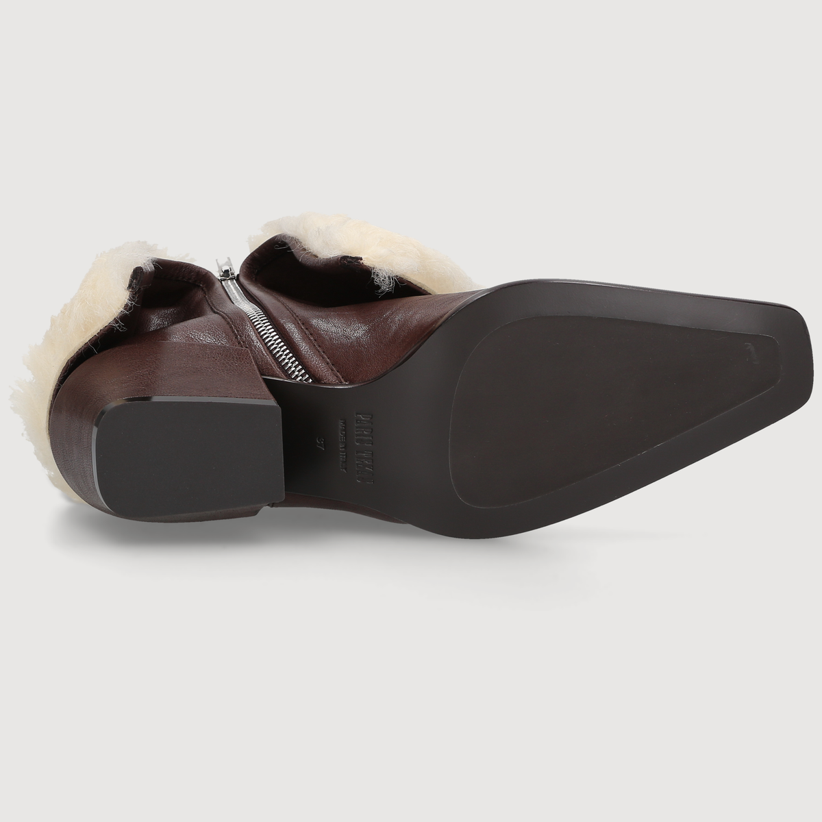 BETTINA WINTER ANKLE BOOT 50 - Dark Brown/Natural