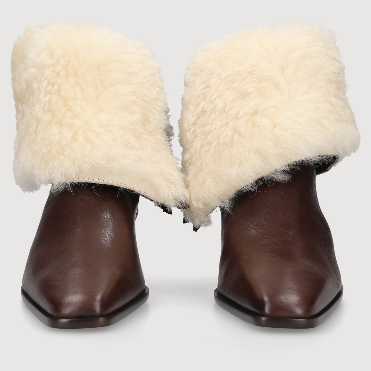 BETTINA WINTER ANKLE BOOT 50 - Dark Brown/Natural