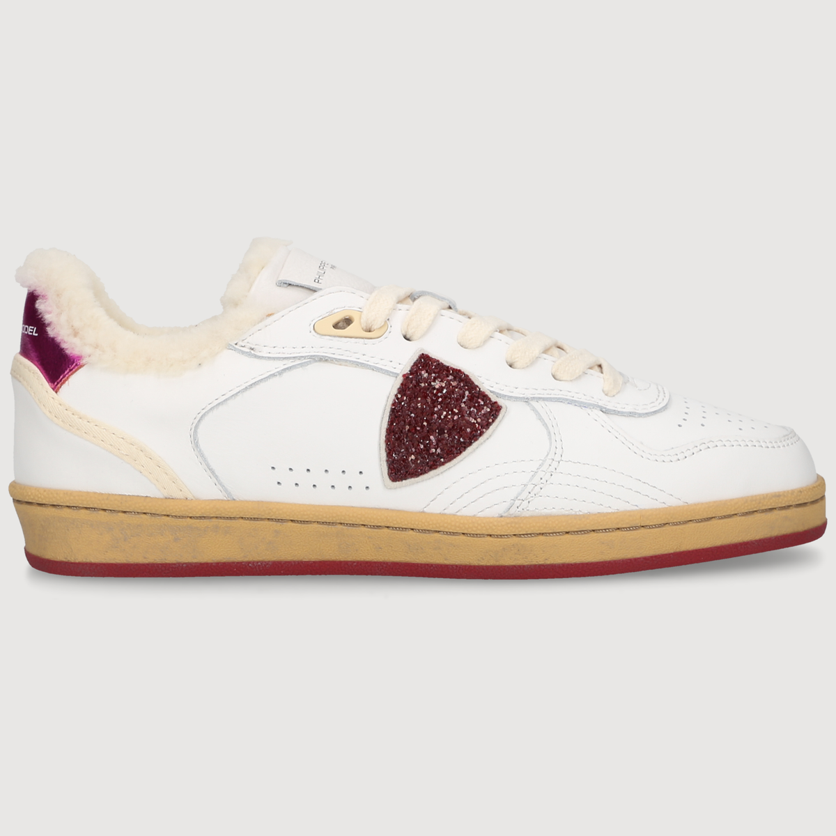 Philippe Model Damen Sneaker PGAL LOW WOMAN White/Fuchsia