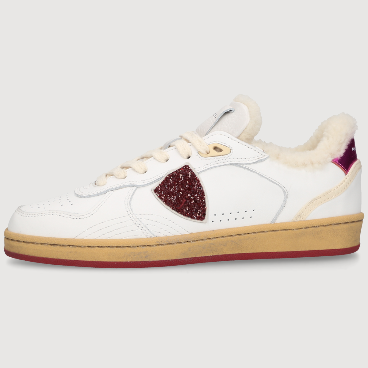 Philippe Model Damen Sneaker PGAL LOW WOMAN White/Fuchsia