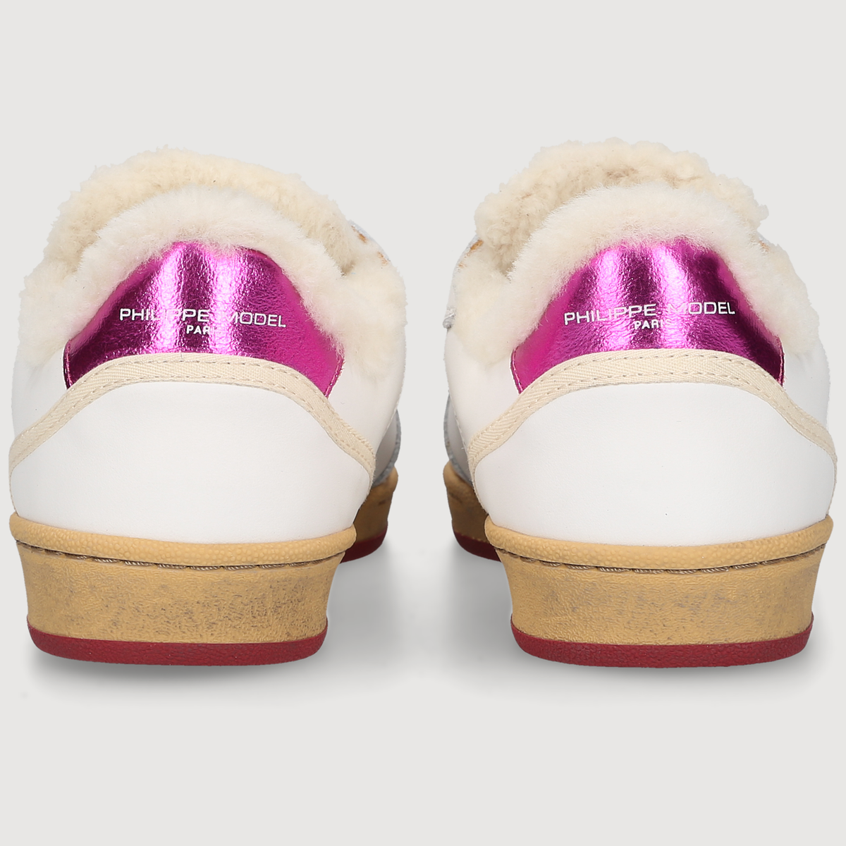 Philippe Model Damen Sneaker PGAL LOW WOMAN White/Fuchsia