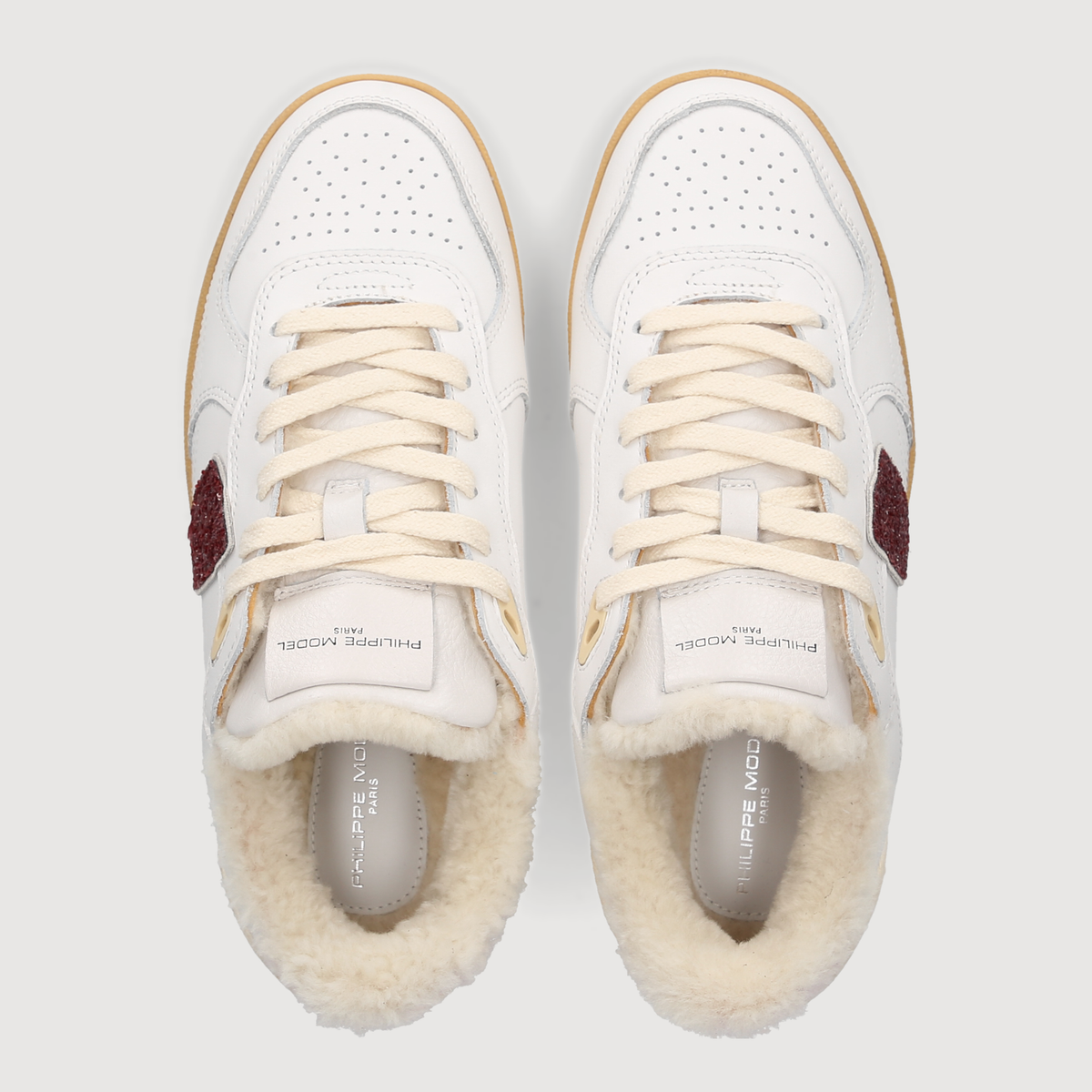 Philippe Model Damen Sneaker PGAL LOW WOMAN White/Fuchsia